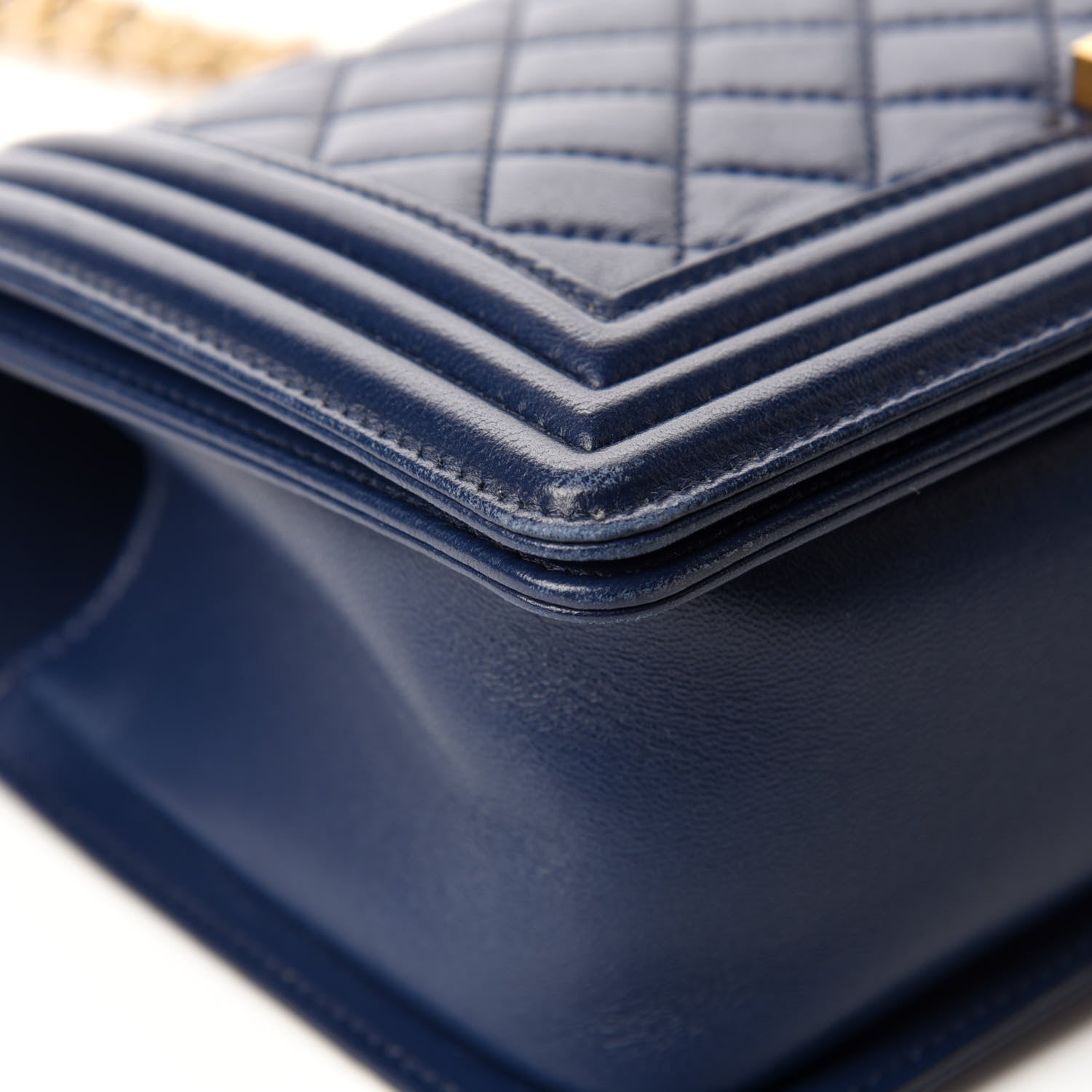 Chanel Lambskin Quilted Medium Boy Flap Dark Navy 8 of 12