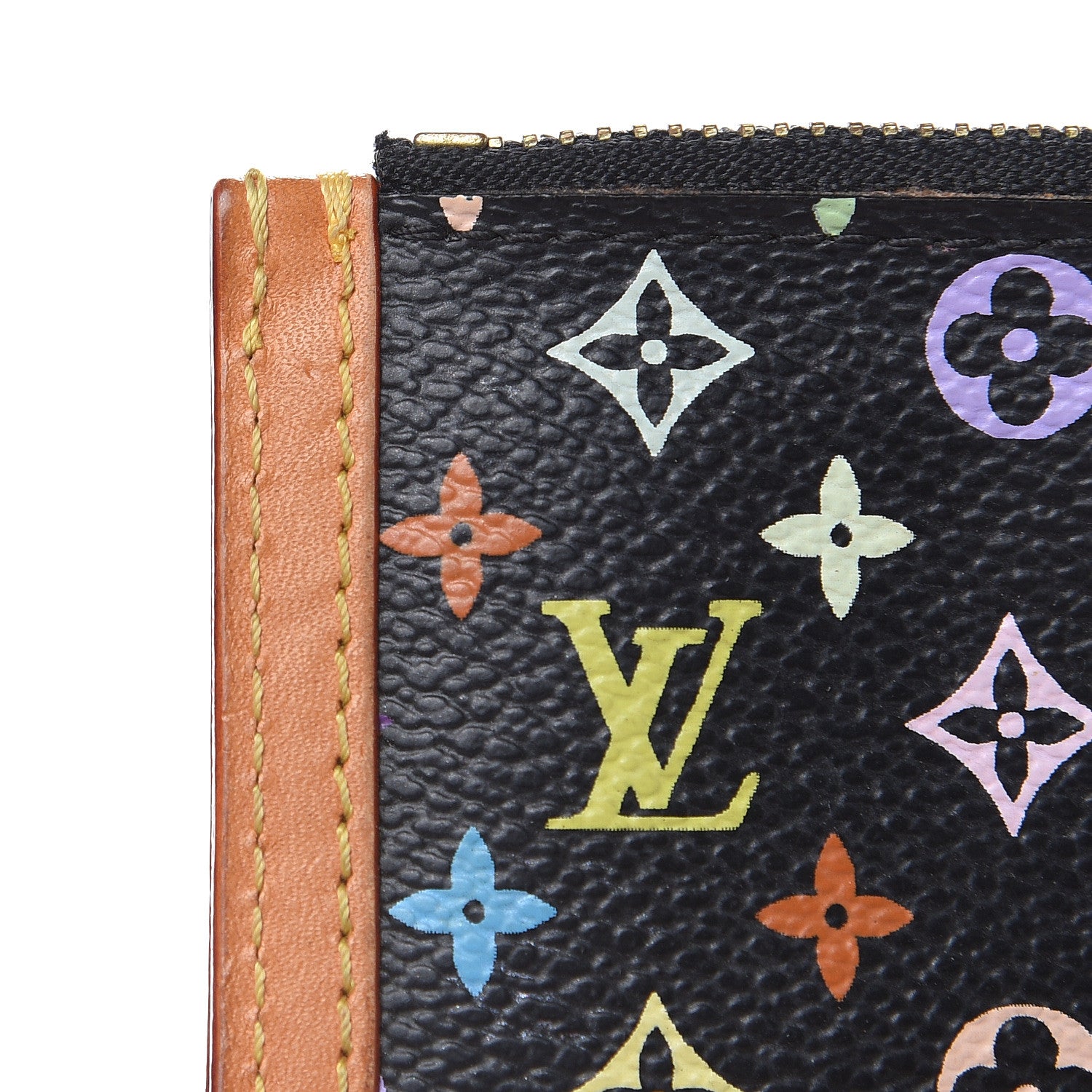 Louis Vuitton Monogram Multicolor Key Pouch Black 8 of 8