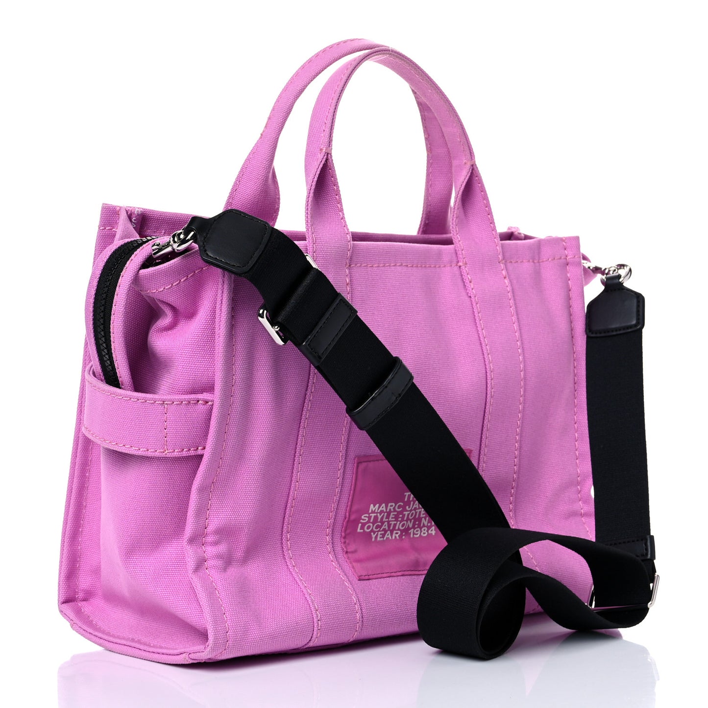 Cotton Canvas Medium The Traveler Tote Bag Pink