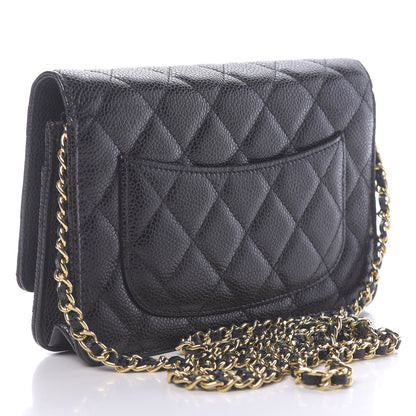 Chanel Caviar Quilted Wallet On Chain WOC Black 3 of 12