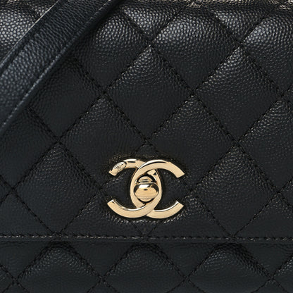 Chanel Caviar Quilted Extra Mini Coco Handle Flap Black 7 of 9