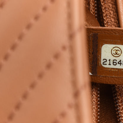 Chanel Lambskin Quilted Large CC Crossing Flap Camel 6 of 10