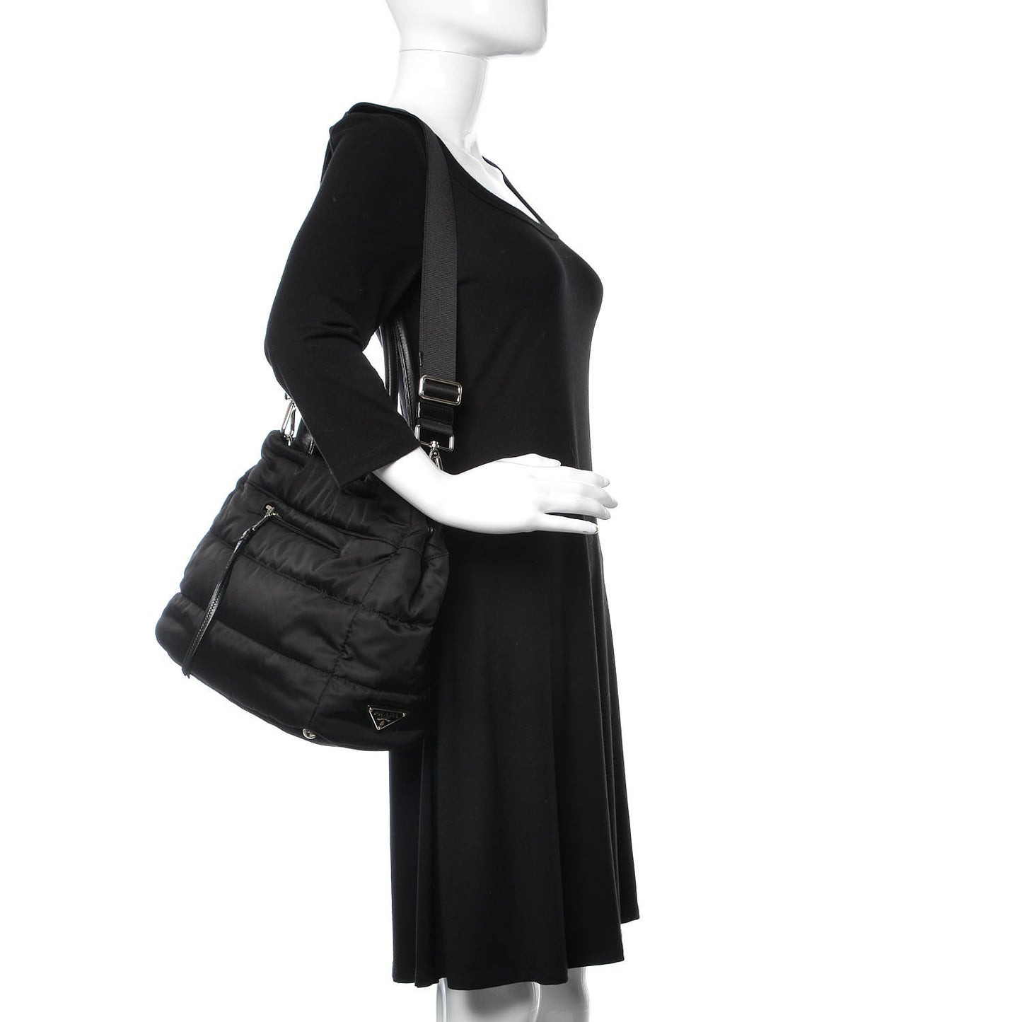 Tessuto Nylon Bomber Tote Black