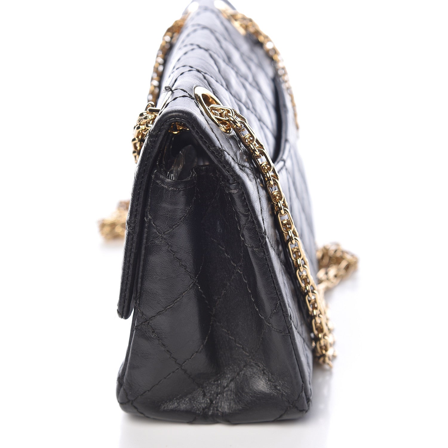 Chanel Aged Calfskin Quilted 2.55 Reissue Mini Flap Black 14 of 16