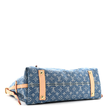 Louis Vuitton Monogram Denim CarryAll MM Blue 4 of 11