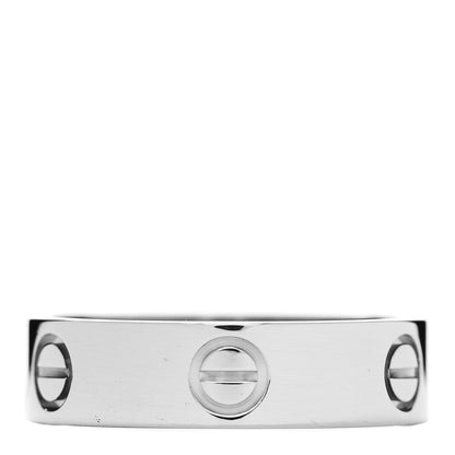 Cartier 18K White Gold 5.5mm LOVE Ring 58 8.25 1 of 4