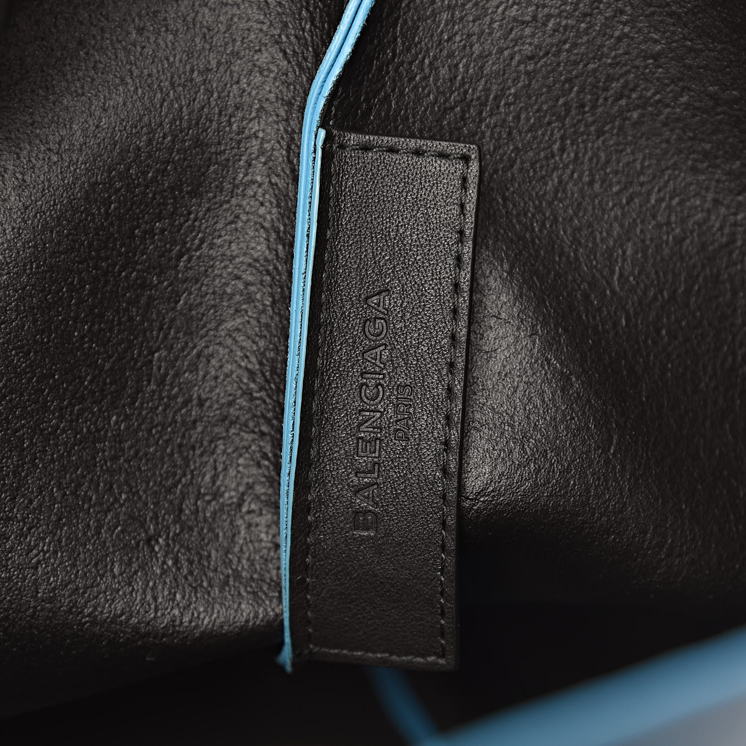 Balenciaga Veau Baltimore Double Sided Small Everyday Tote Bleu Turquoise Black 6 of 11