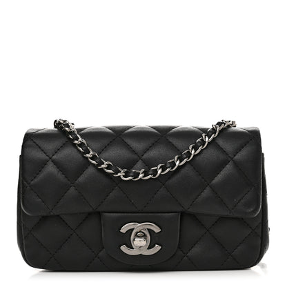 Chanel Lambskin Quilted Extra Mini Rectangular Flap Black 1 of 12