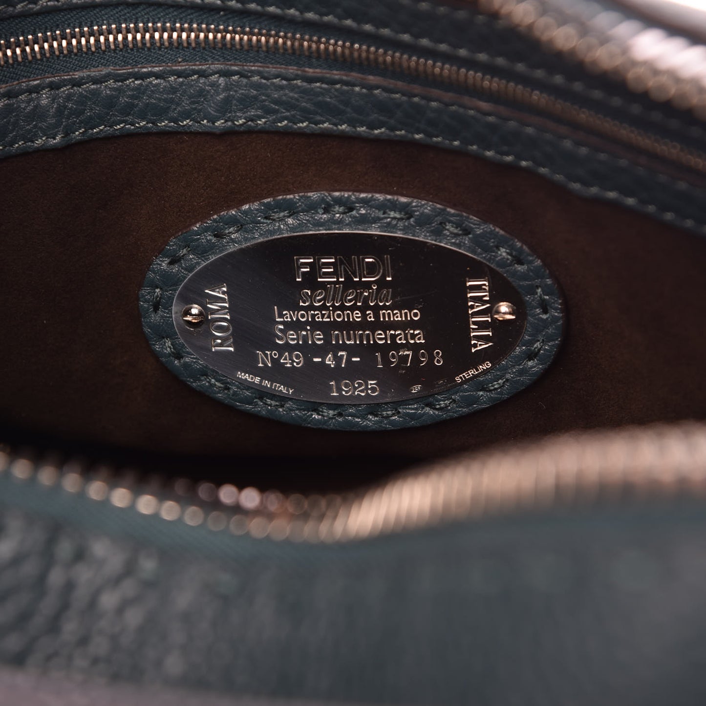 Cuoio Romano Selleria Vitello Dolce Lace Up Lei Boston Tote Tempesta Asfalto