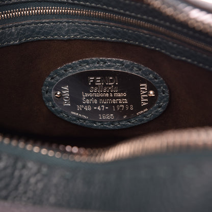 Fendi Cuoio Romano Selleria Vitello Dolce Lace Up Lei Boston Tote Tempesta Asfalto 6 of 7