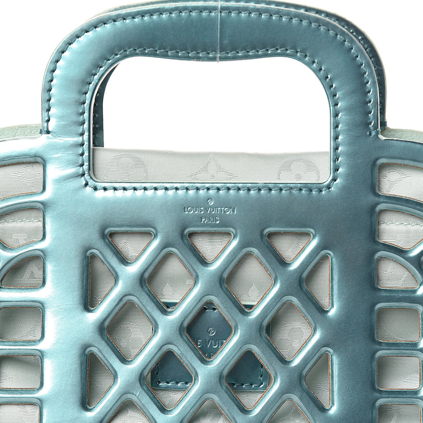 Metallic Patent Reef Jelly Basket PM Turquoise
