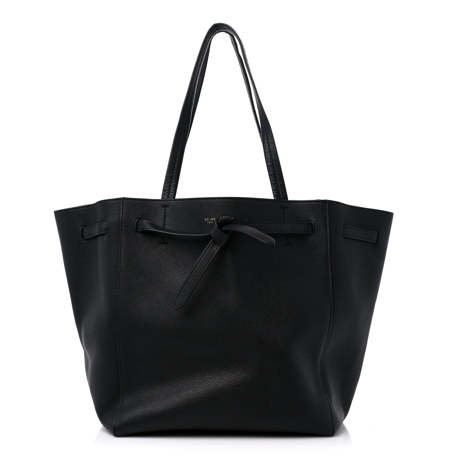 Celine Soft Grained Calfskin Medium Belt Cabas Phantom Black 1 of 11