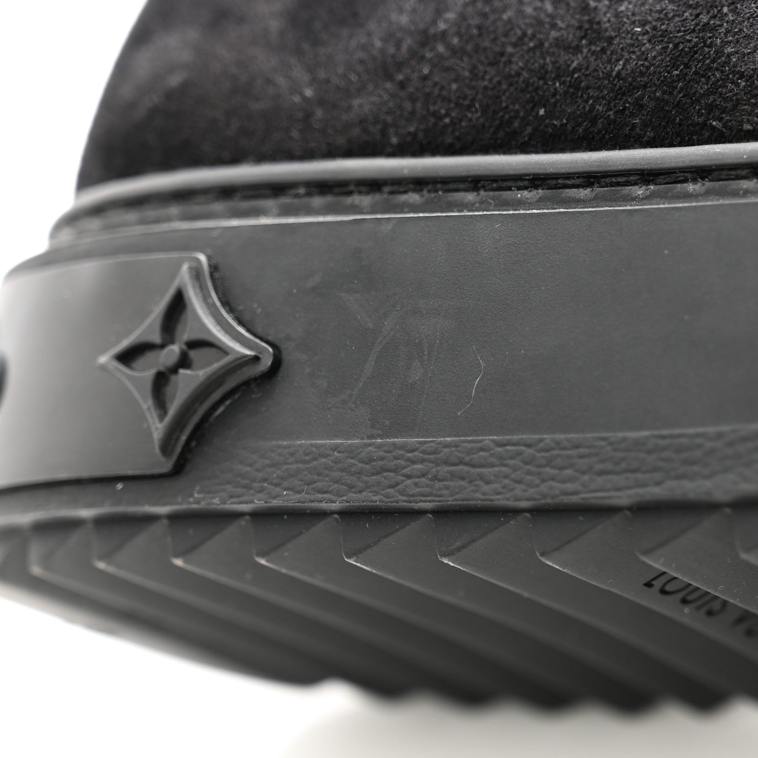 Louis Vuitton Suede Calfskin Shearling Snowdrop Flat Ankle Boot 38 Black 11 of 11
