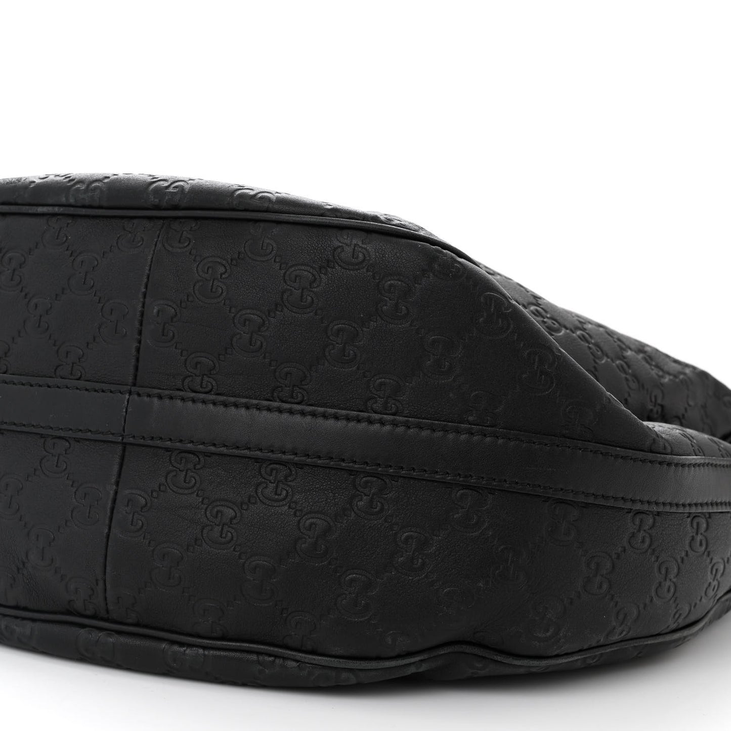 Guccissima Large GG Twins Hobo Black