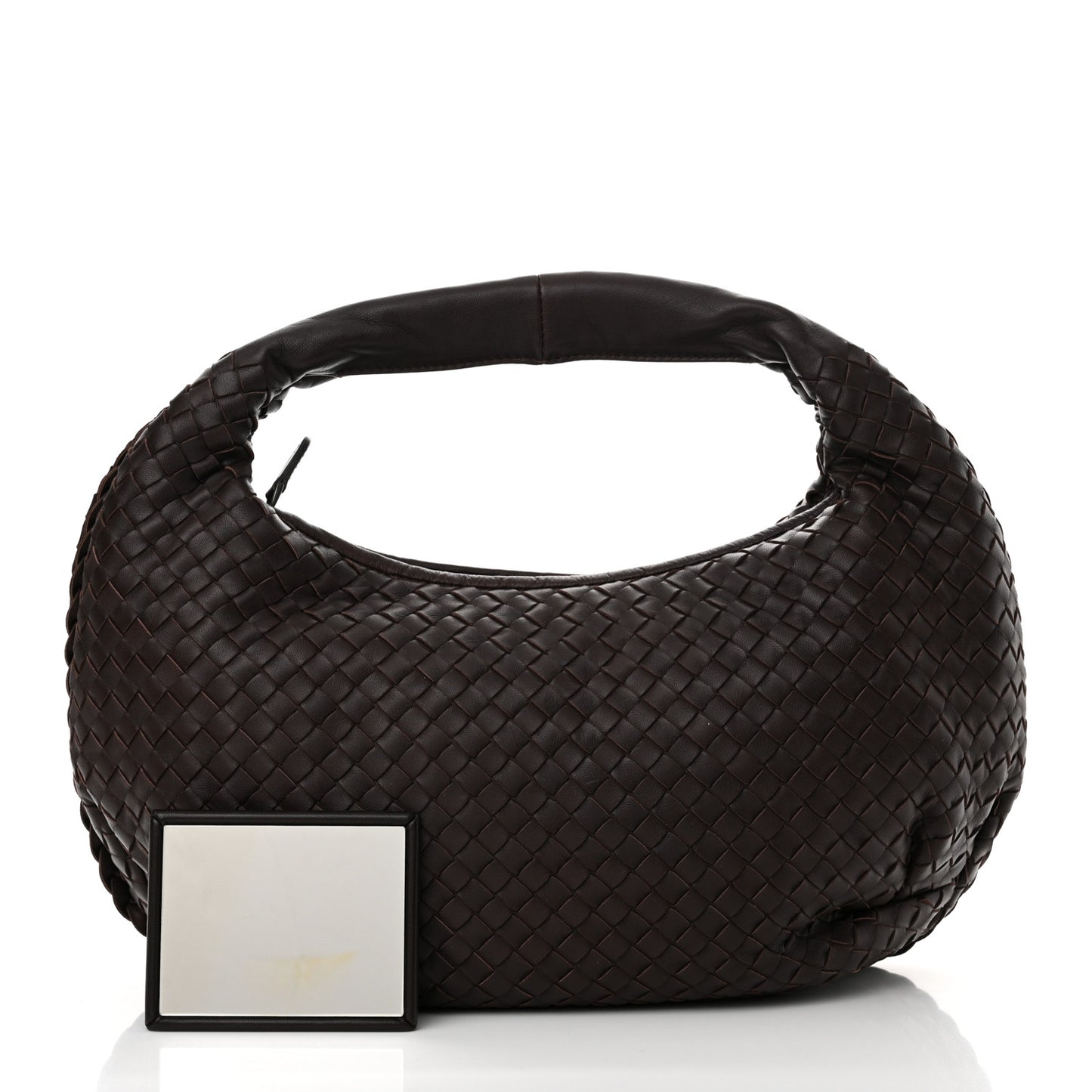 Nappa Intrecciato Medium Belly Veneta Hobo Ebano