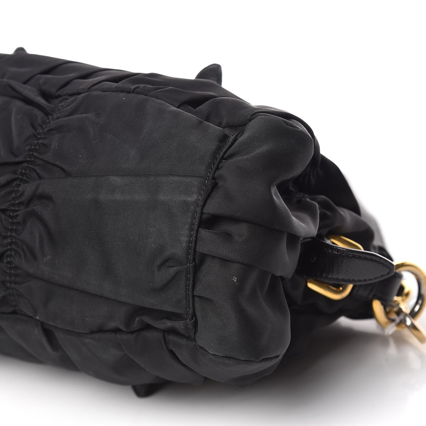 Tessuto Nylon Gaufre Shopping Satchel Black