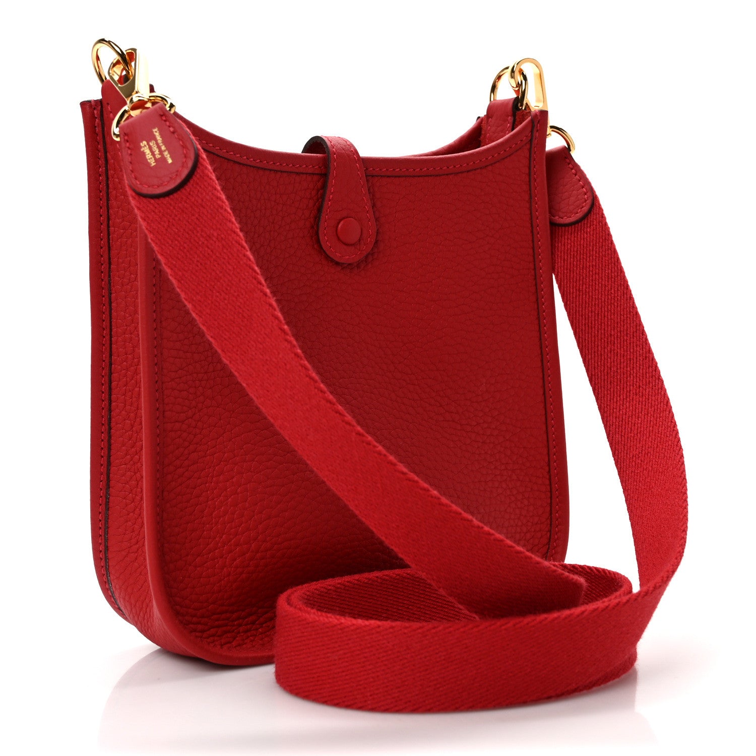 Hermes Taurillon Clemence Evelyne TPM Rouge Garance 3 of 8