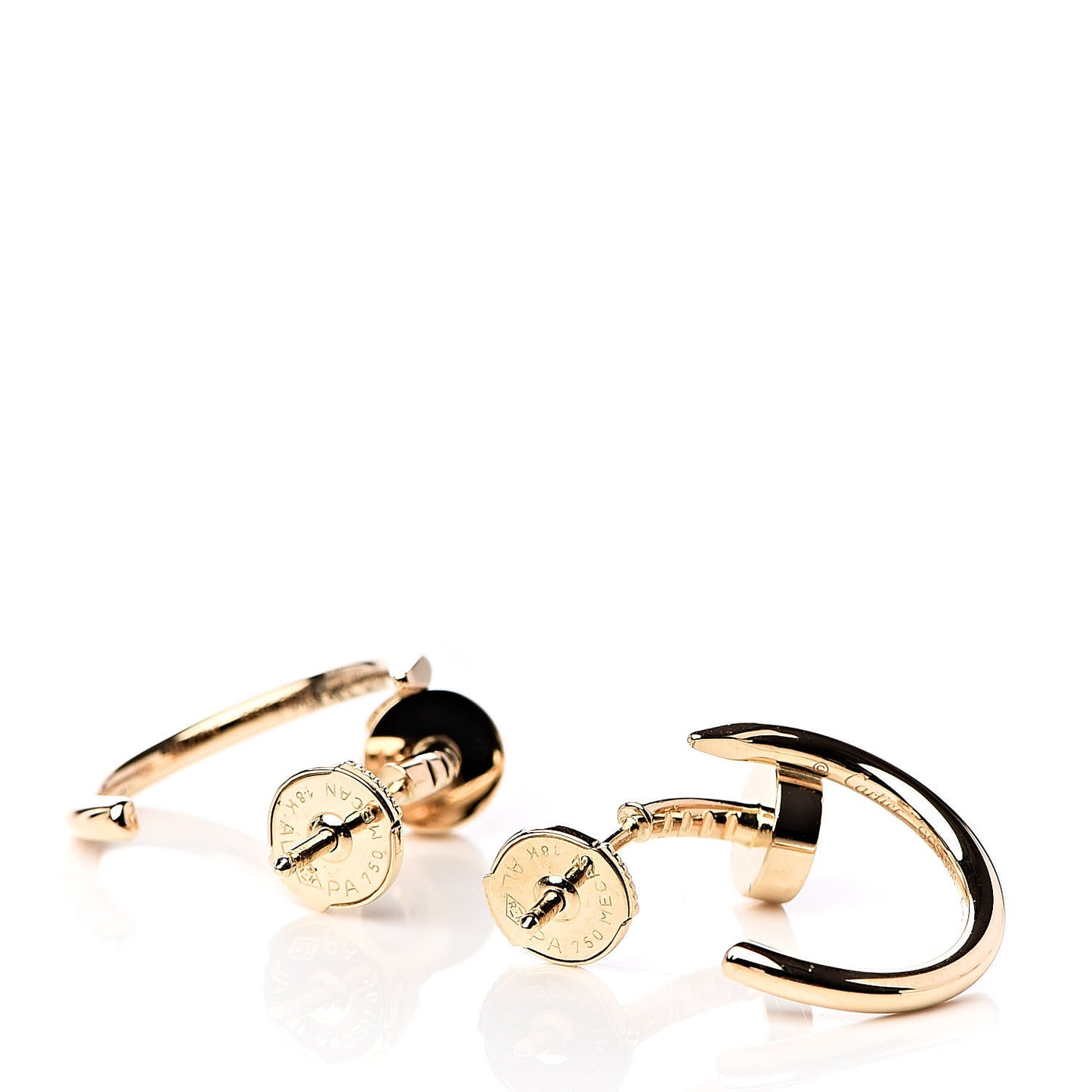 18K Yellow Gold Juste Un Clou Hoop Earrings
