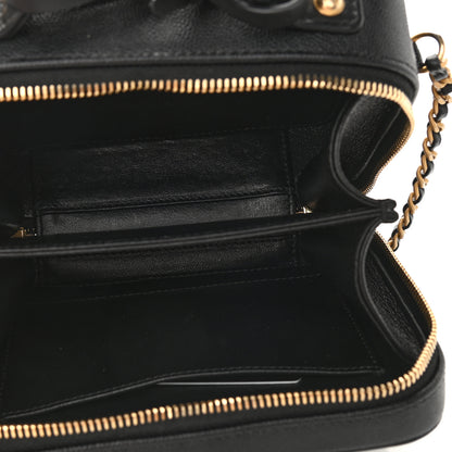 Chanel Caviar Quilted Small CC Filigree Vanity Case Black 5 of 9