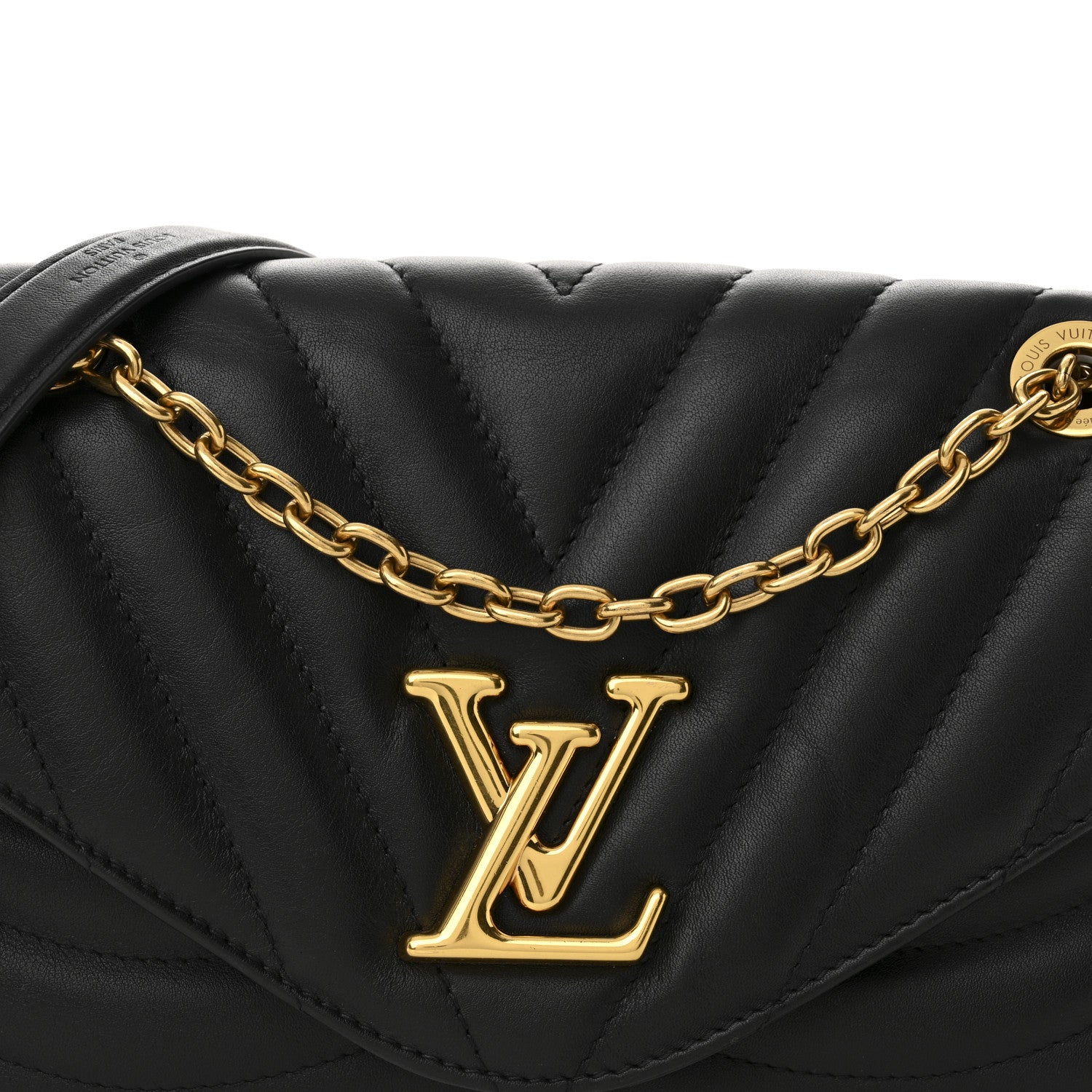 Louis Vuitton Calfskin LV New Wave Chain Bag Black 8 of 10