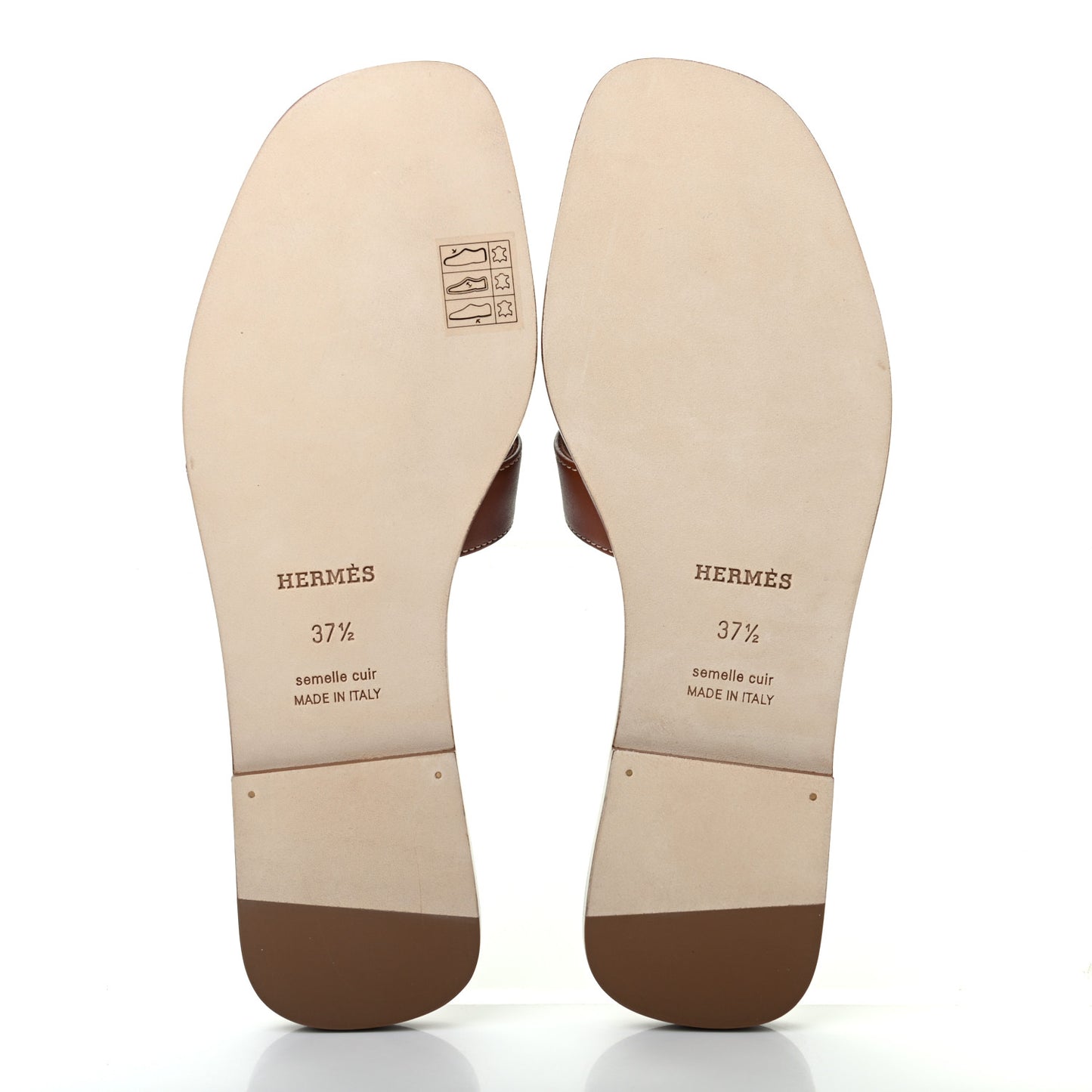 Box Calfskin Oran Sandals 37.5 Gold