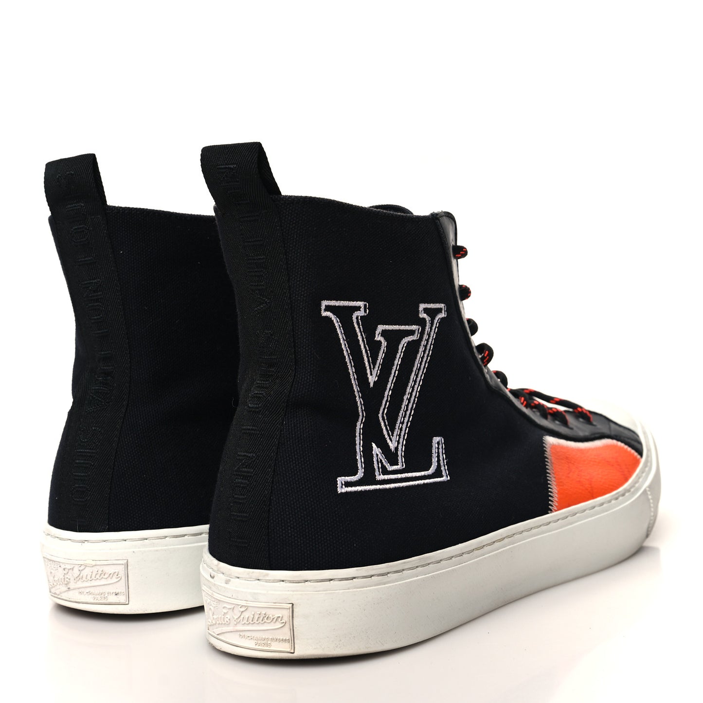 Canvas LV Forever Mens Tattoo Sneaker Boots 10 Black