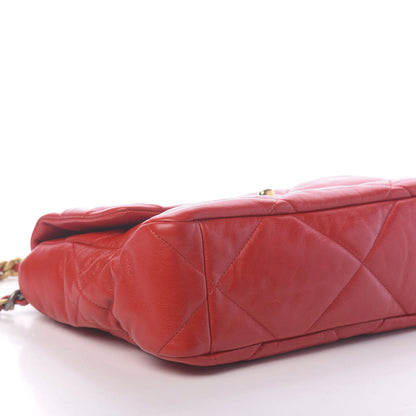 Chanel Goatskin Quilted Large Chanel 19 Flap Red 8 of 11
