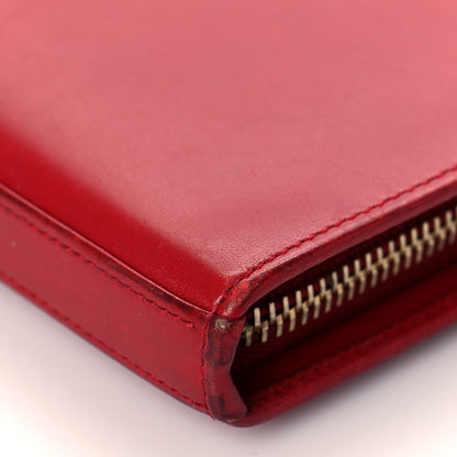 Saint Laurent Calfskin Classic Zip Around Continental Wallet Rouge Orient 8 of 9