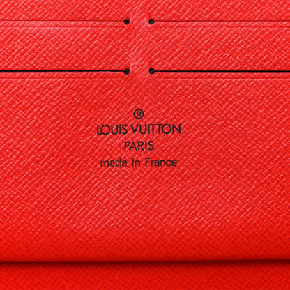 Louis Vuitton Monogram China Run Patch Zippy Organizer Wallet Red 6 of 6