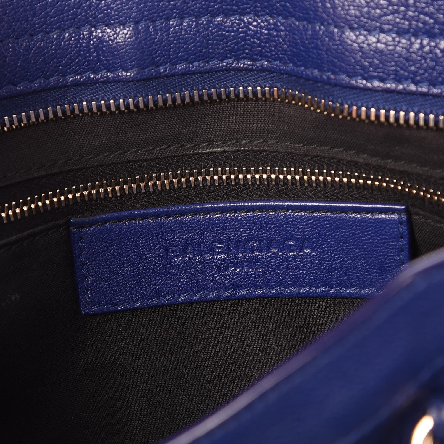 Balenciaga Chevre Gold Metallic Edge Hardware City Bleu Roi 6 of 8