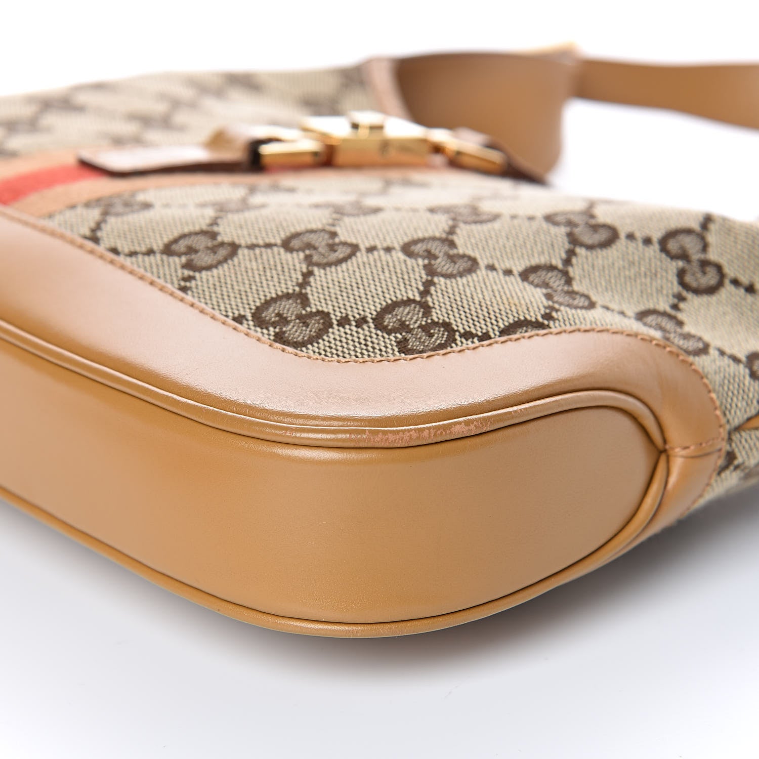 Gucci Monogram Web Small Jackie O Hobo Light Brown 9 of 10