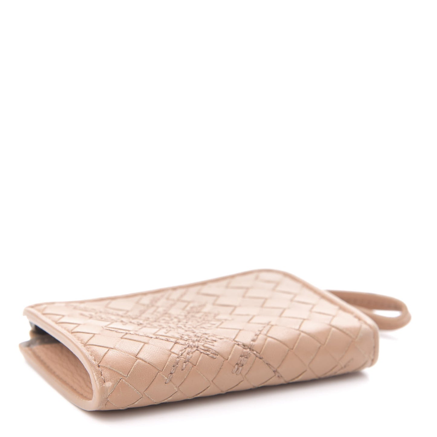 Nappa Intrecciato Cross-Stitch Zip Around Coin Purse Dahlia