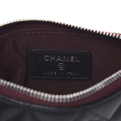Chanel Lambskin Quilted Small Cosmetic Case Black 6 of 8
