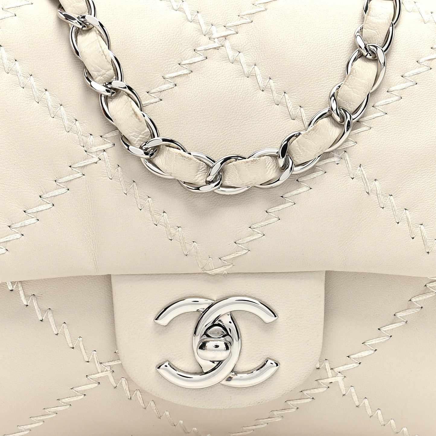 Calfskin Ultimate Stitch Flap Gold
