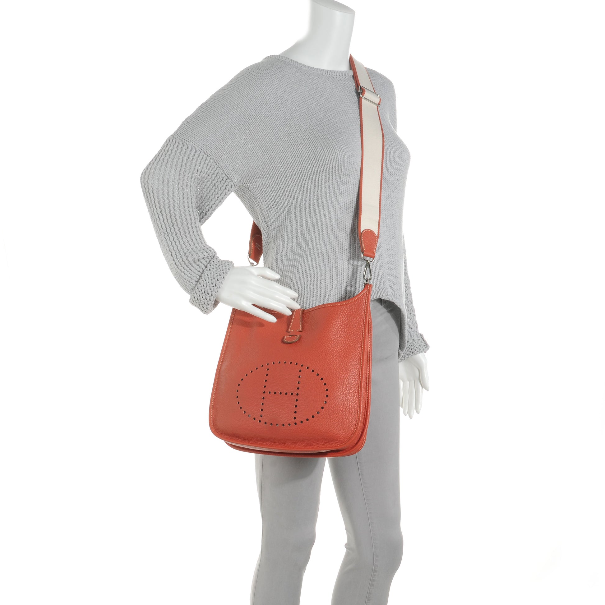 Hermes Taurillon Clemence Evelyne III PM Sanguine 2 of 8