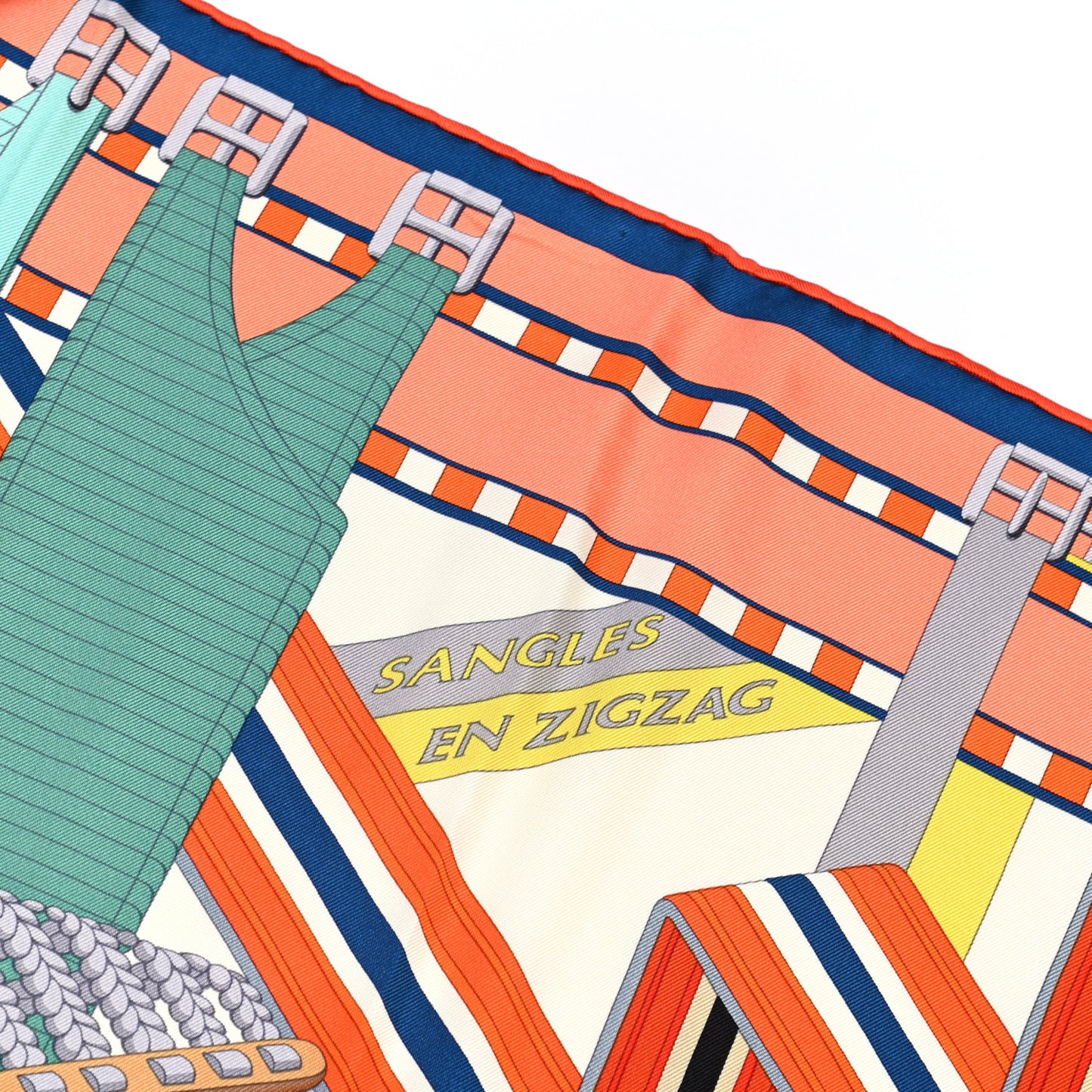 Silk Sangles En Zigzag Scarf 90