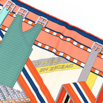 Hermes Silk Sangles En Zigzag Scarf 90 5 of 9