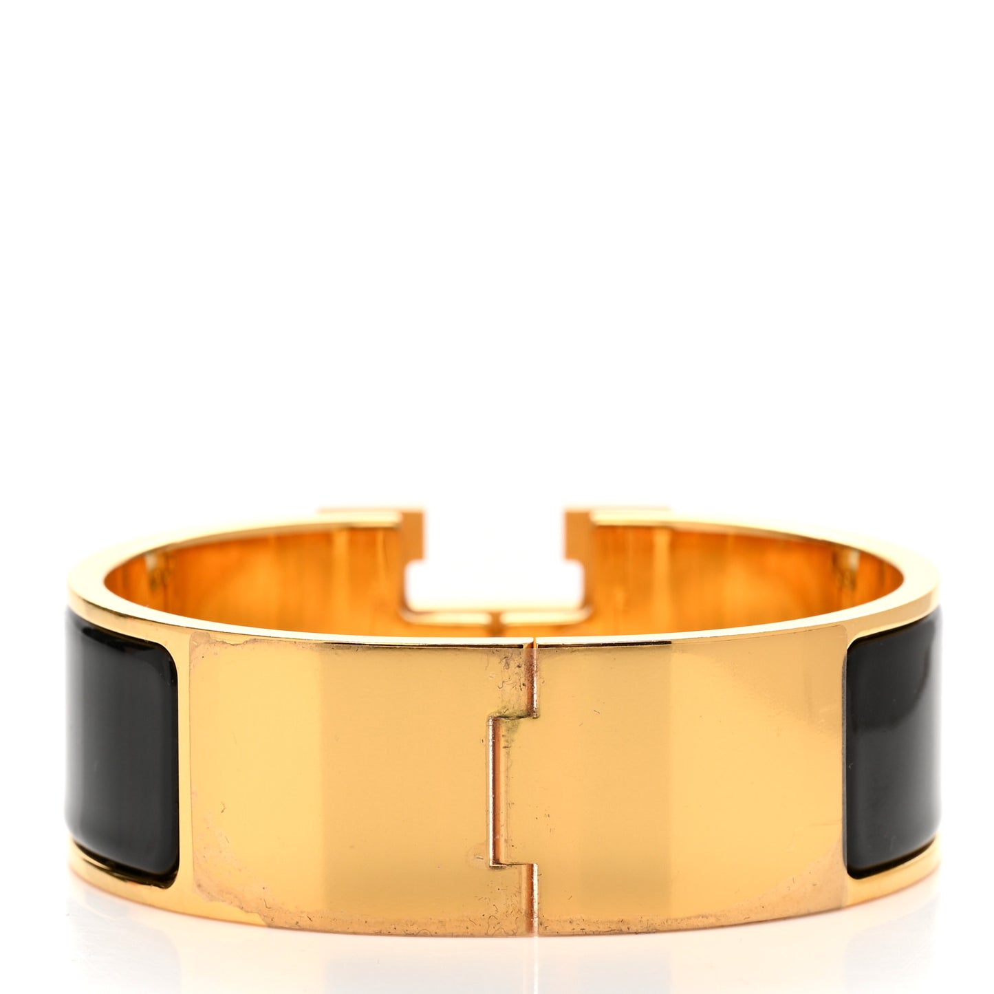 Enamel Wide Clic Clac H Bracelet PM Black