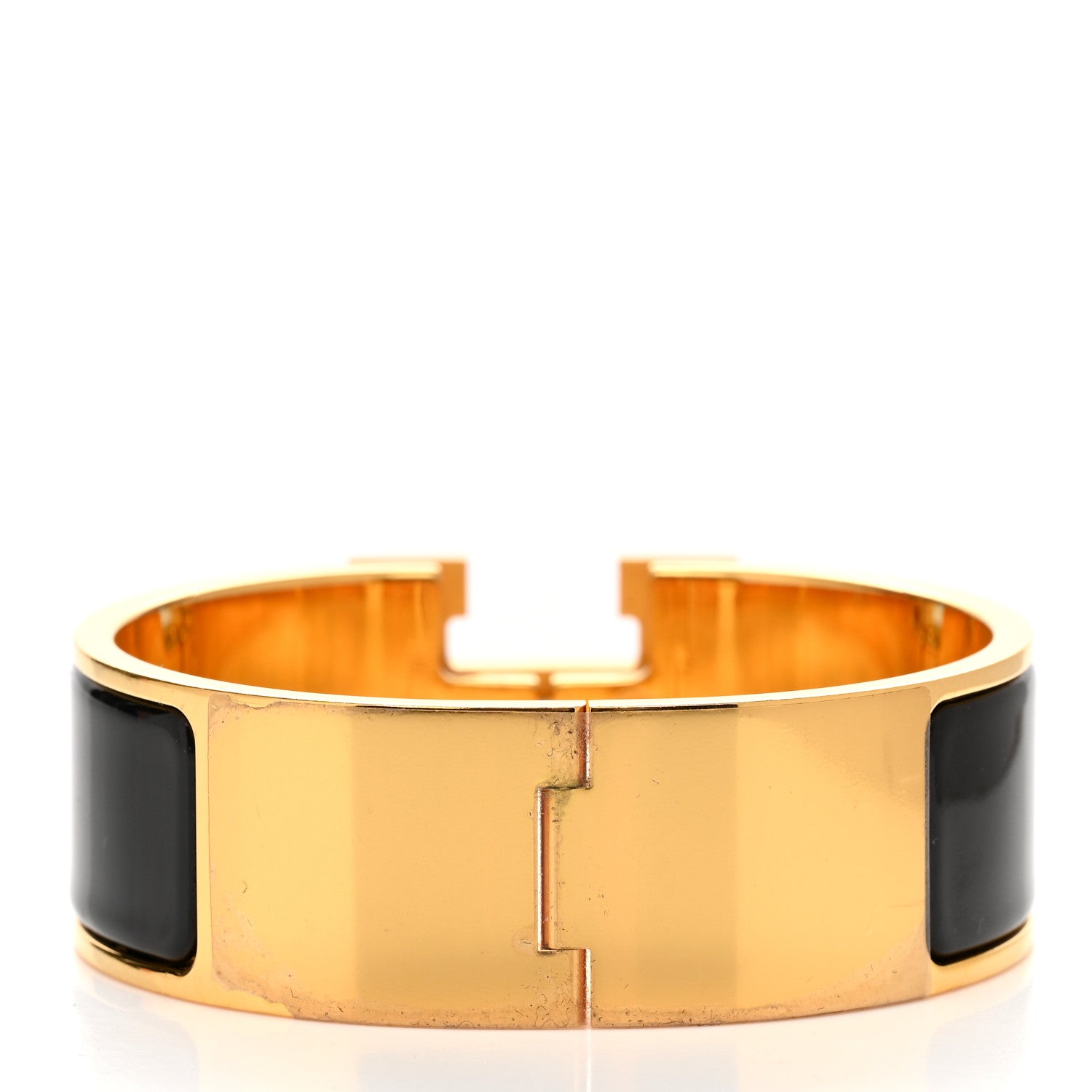 Hermes Enamel Wide Clic Clac H Bracelet PM Black 3 of 5