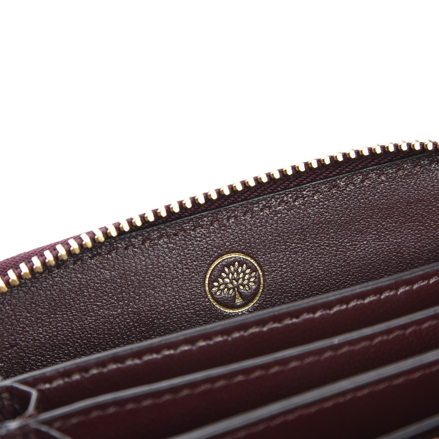 Mulberry Small Classic Grain Zip Around Purse Burgundy 6 of 8