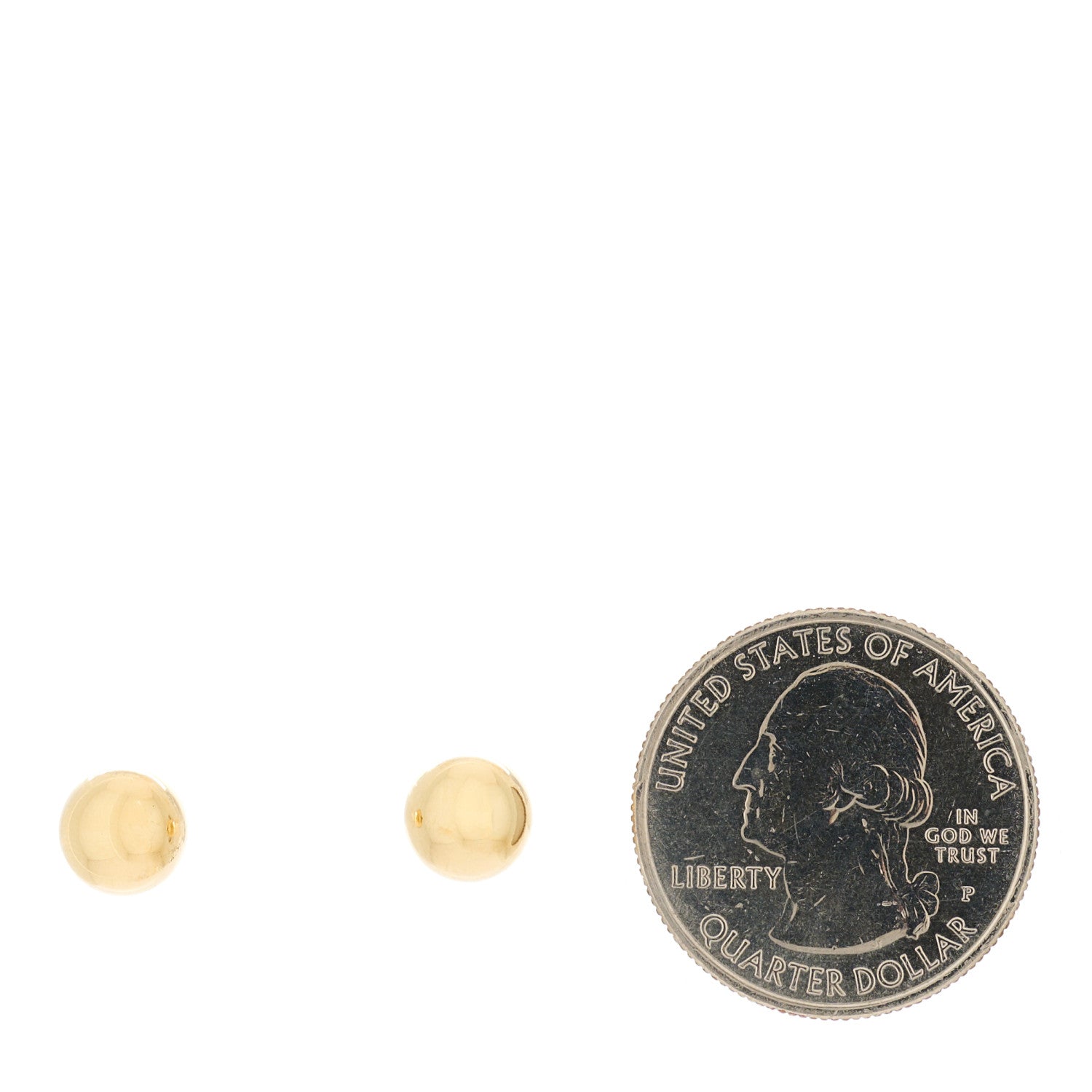 Tiffany 18K Yellow Gold 8mm Hardwear Ball Earrings 2 of 4