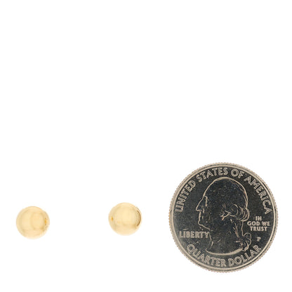 Tiffany 18K Yellow Gold 8mm Hardwear Ball Earrings 2 of 4