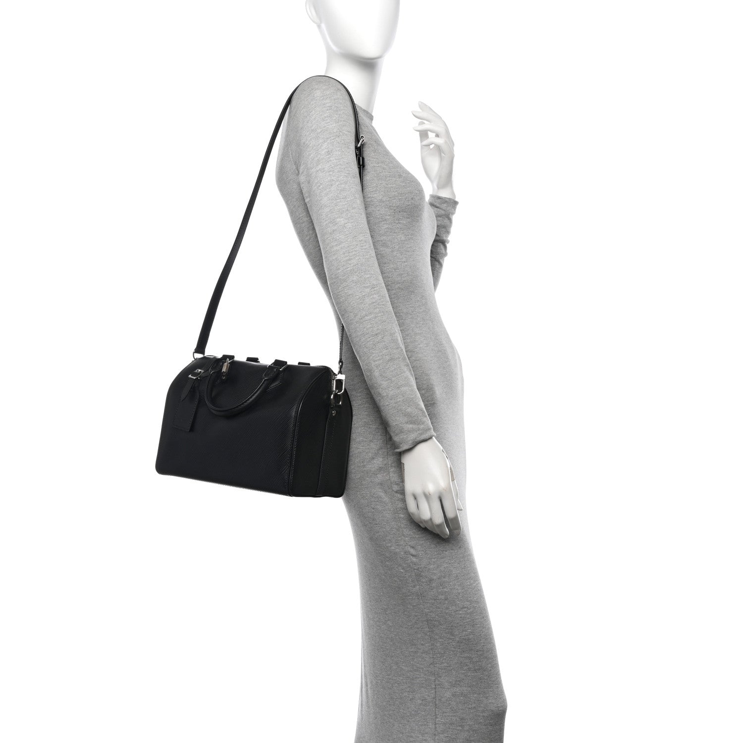 Louis Vuitton Epi Speedy Bandouliere 25 Black 2 of 10