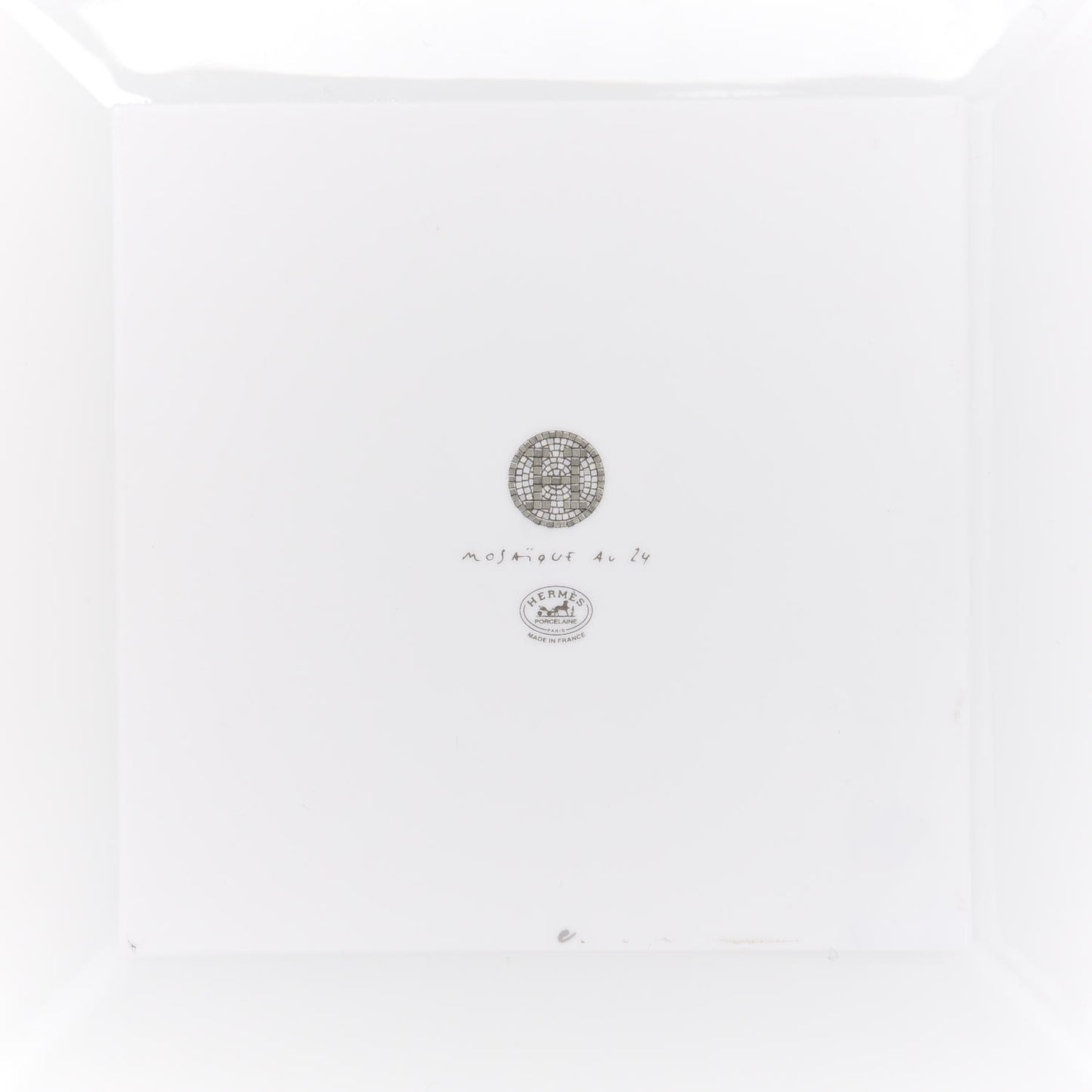 Porcelain Mosaique Au 24 Square Plate Set of 2 Platine