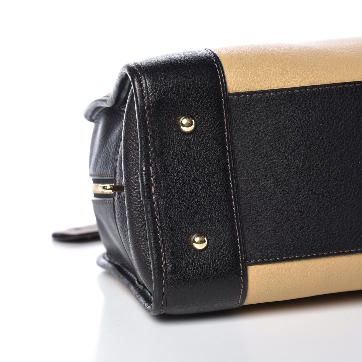 Calfskin Tri-Color Amazona 28 Bag Black Dark Beige