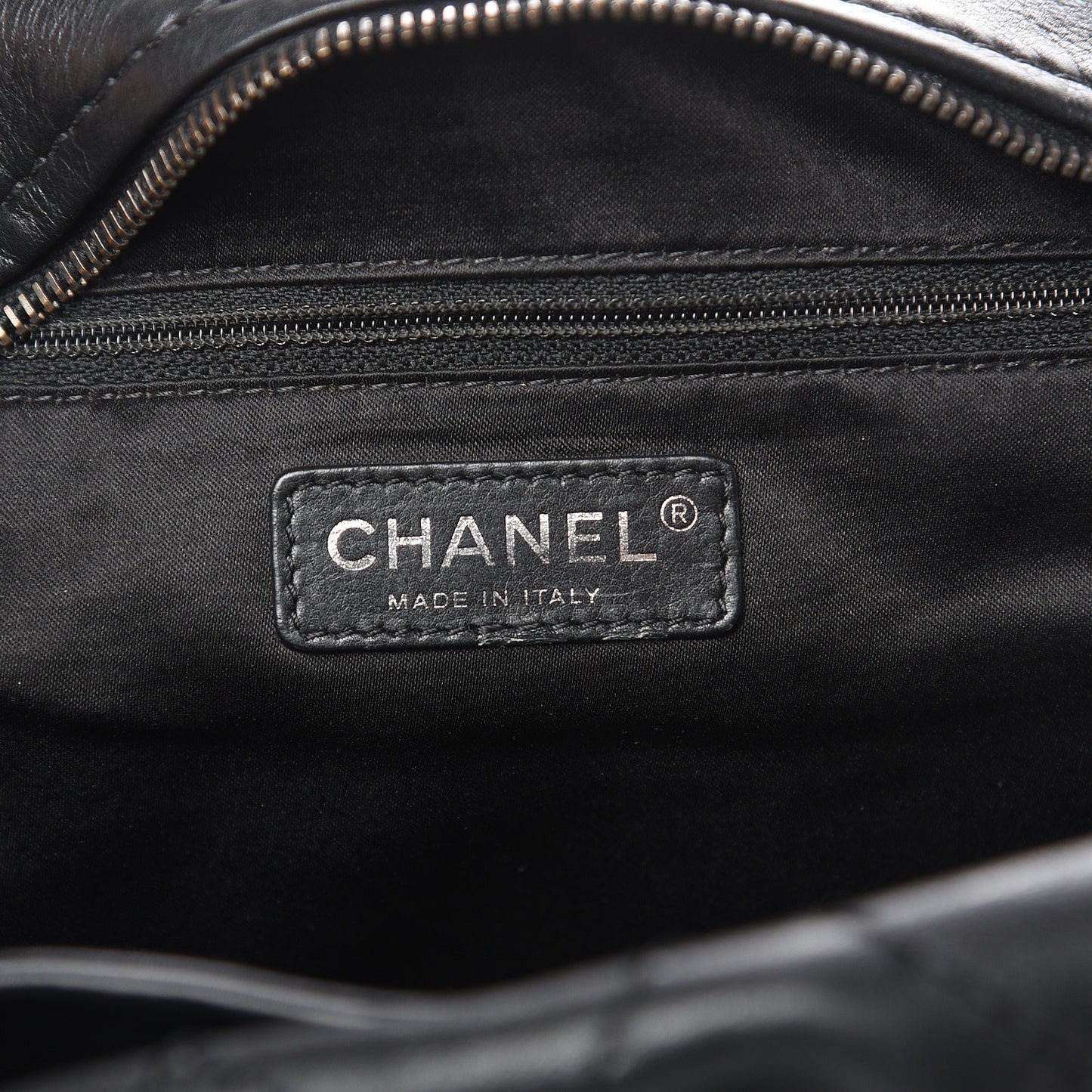 Calfskin Stitched Bowling Bag Black