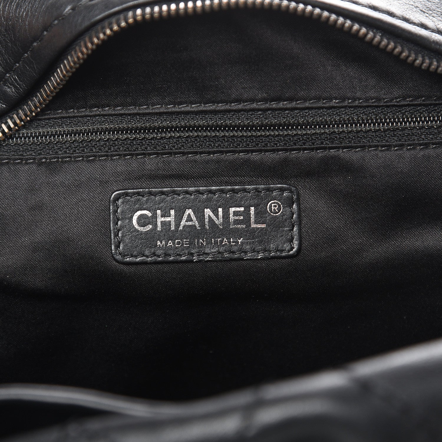 Chanel Calfskin Stitched Bowling Bag Black 6 of 13