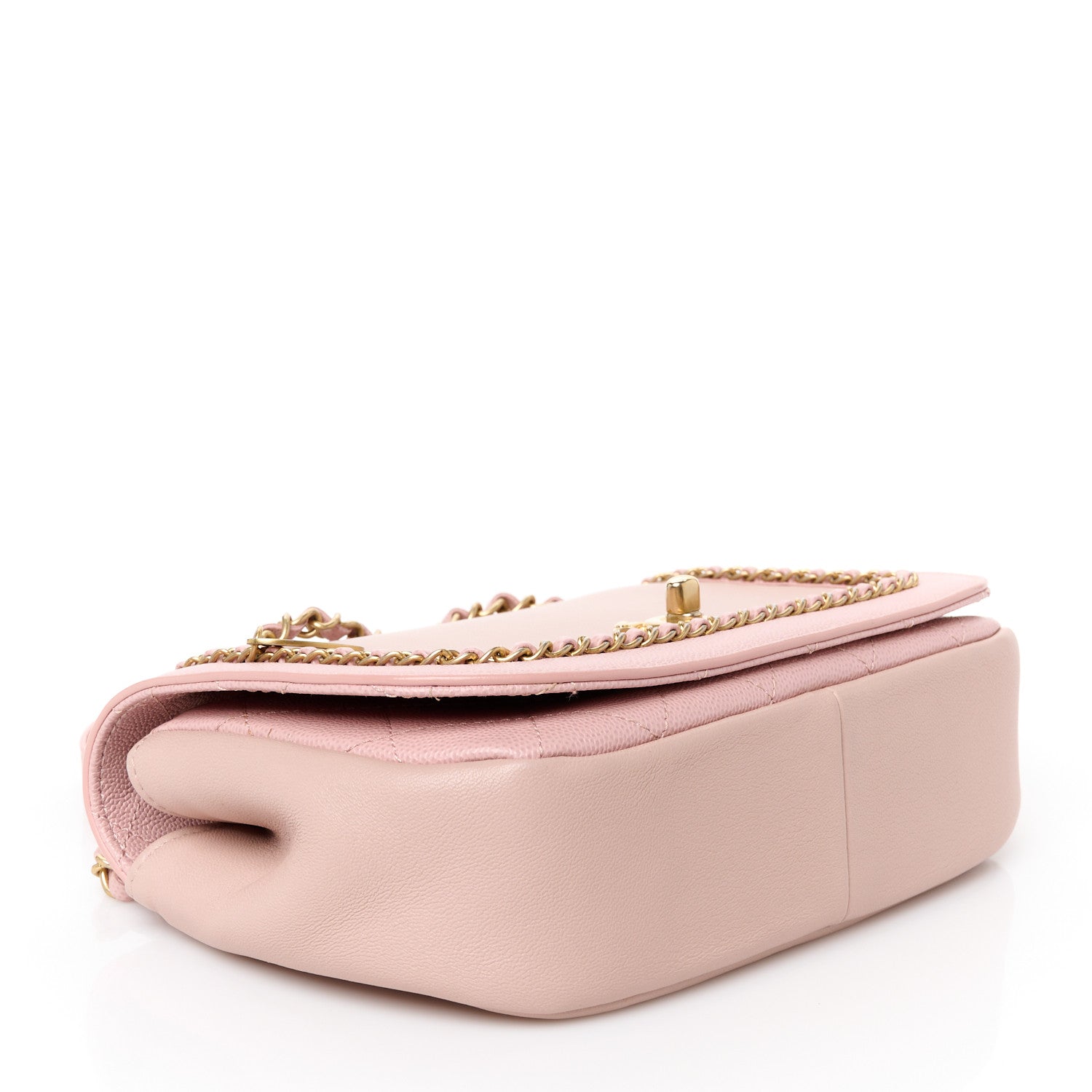 Chanel Lambskin Caviar Lovely Chains Flap Shoulder Bag Pink 4 of 12