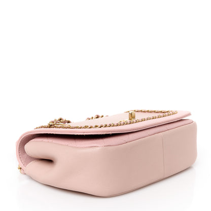 Chanel Lambskin Caviar Lovely Chains Flap Shoulder Bag Pink 4 of 12