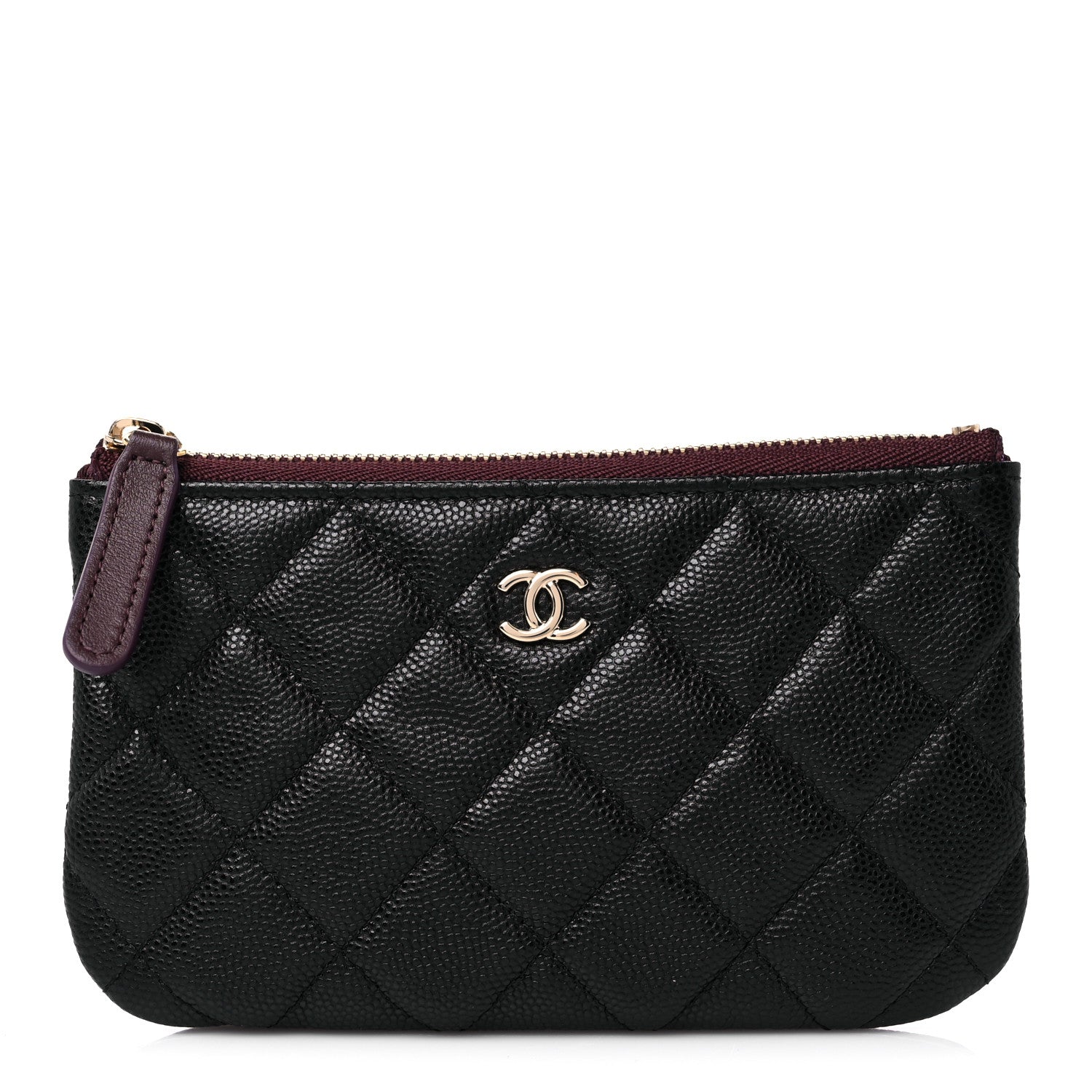 Chanel Lambskin Quilted Small Cosmetic Case Black 1 of 8